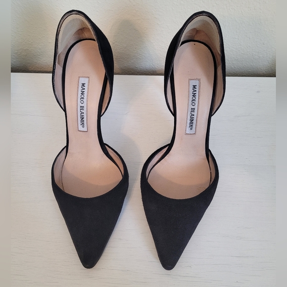 Manolo Blahnik Tayler Suede DOrsay - Picture 5 of 8